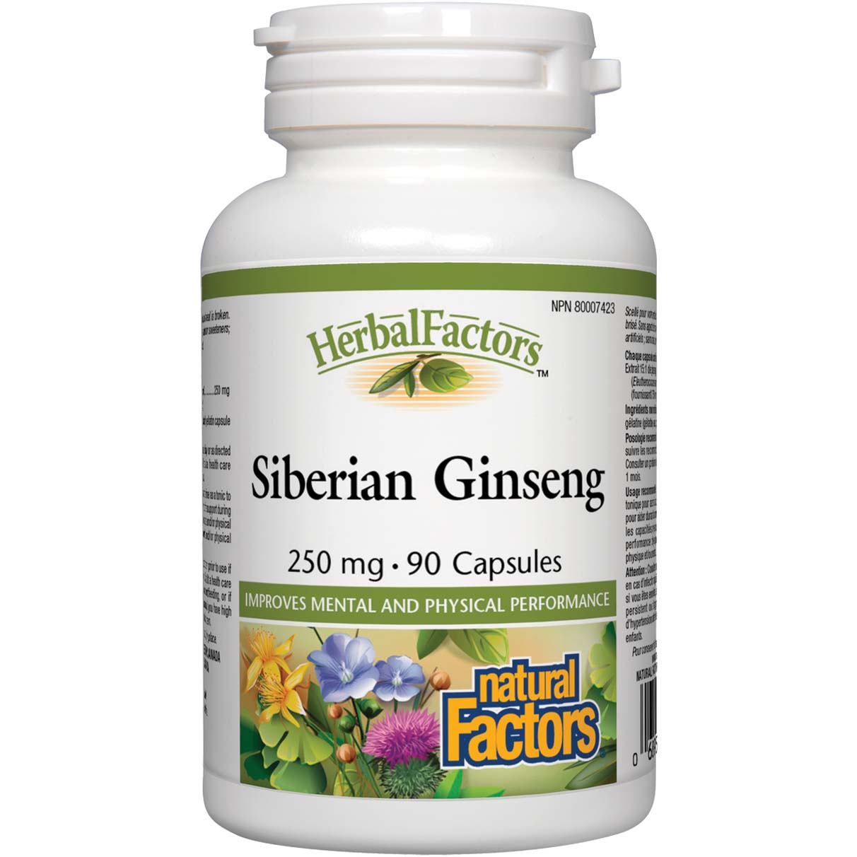 Natural Factors Siberian Ginseng, 250 mg, 90 Capsules