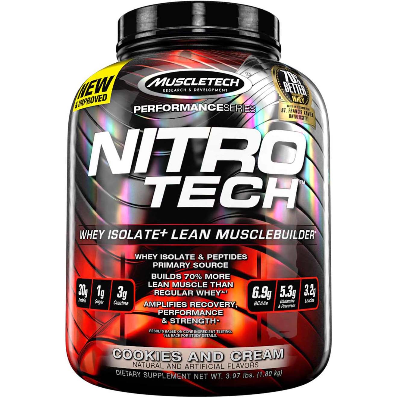 Muscletech Nitro Tech Whey Protein 4 LB Cookies and Cream