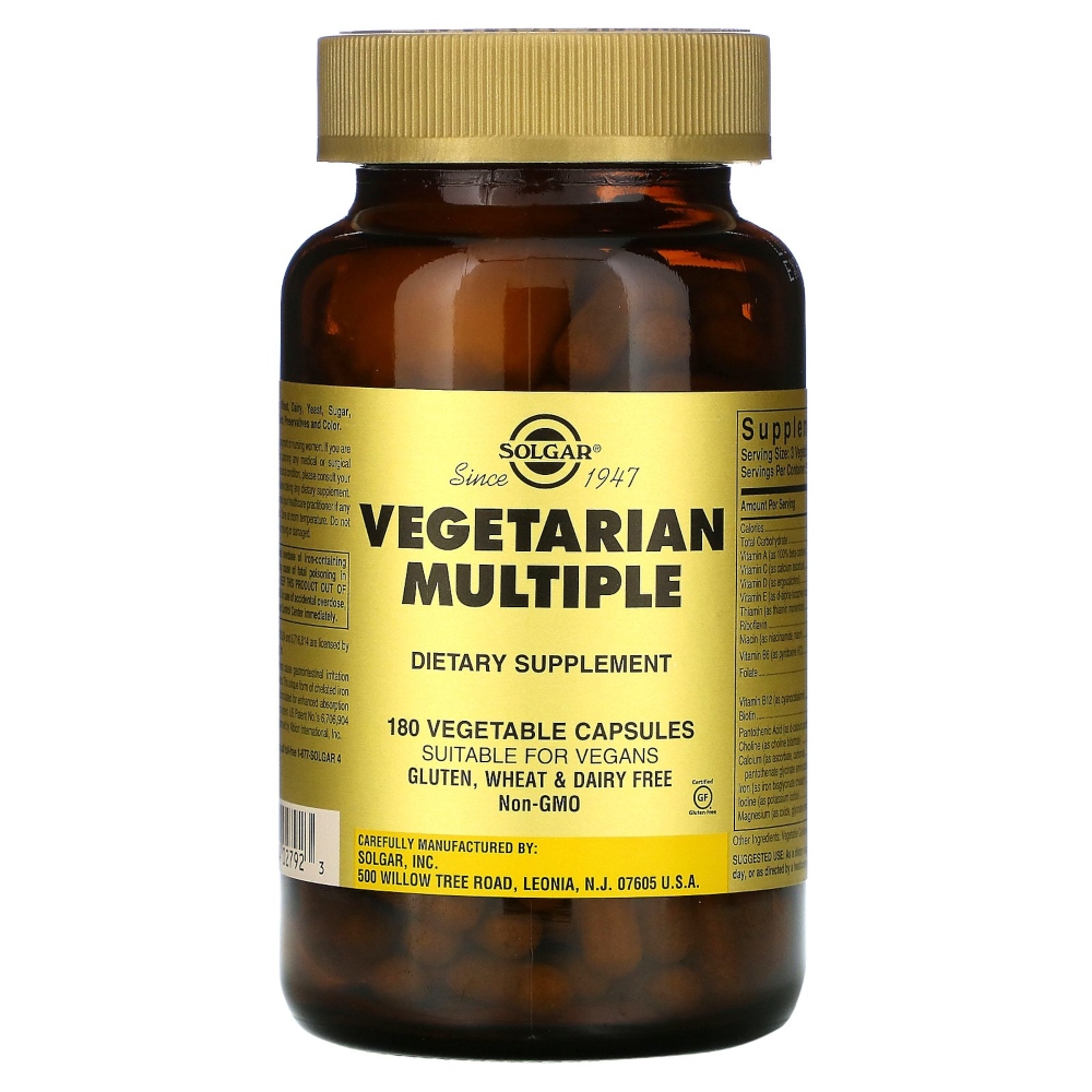 Solgar Vegetarian Multiple, 180 Vegetable Capsules