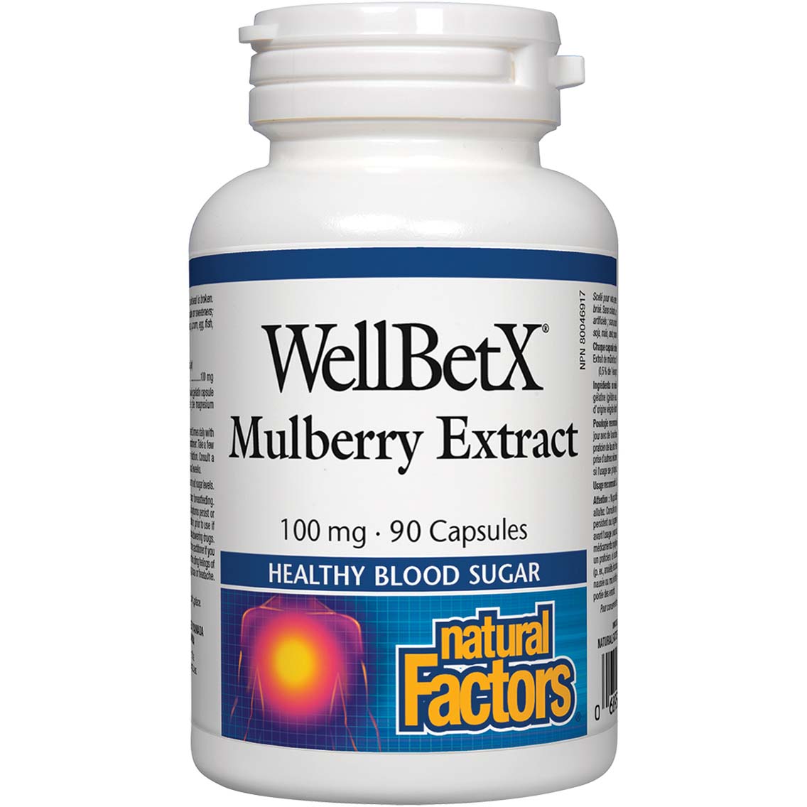 Natural Factors Wellbetx Mulberry Extract 90 Capsules 100 mg