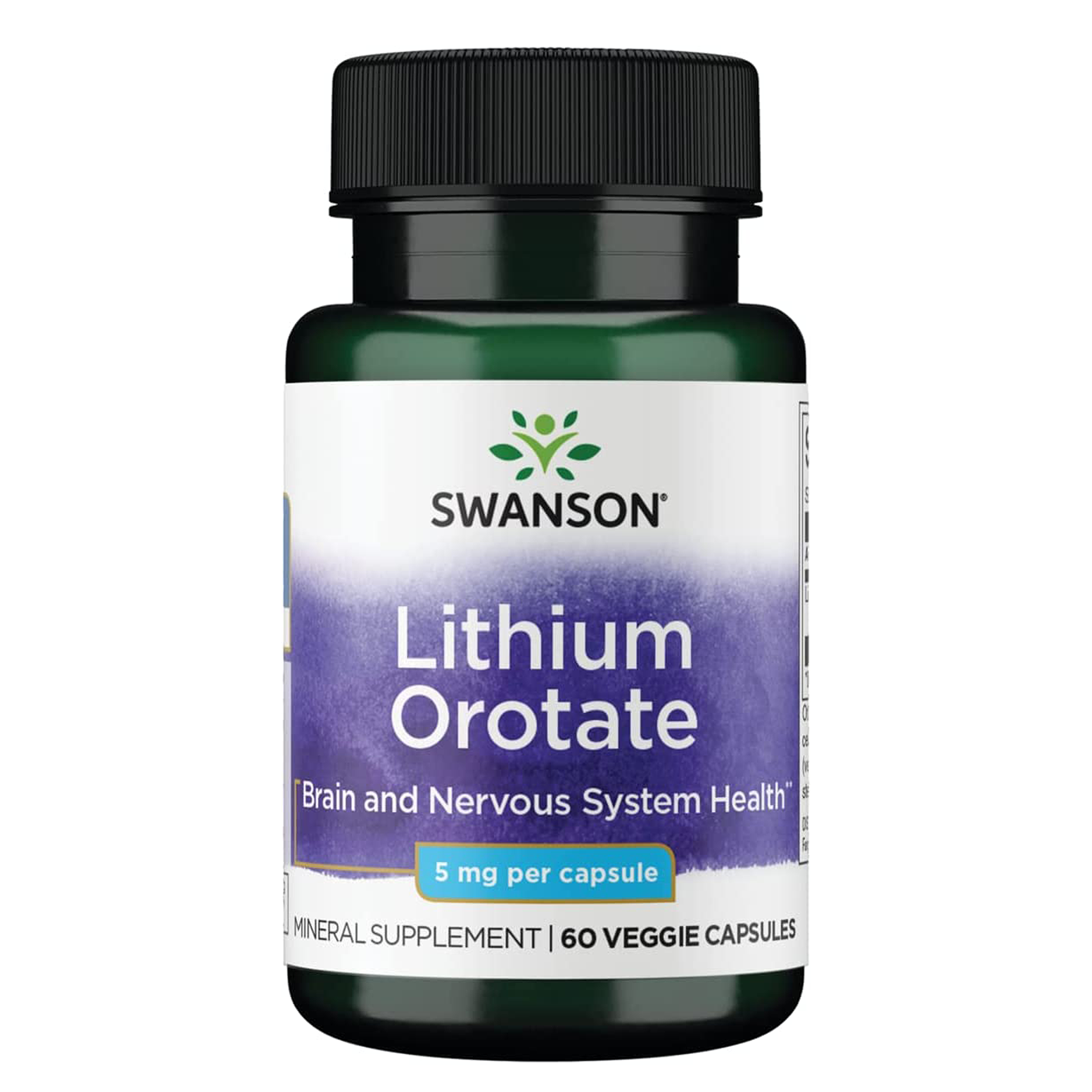 Swanson Lithium Orotate, 60 Veggie Capsules, 75 mg