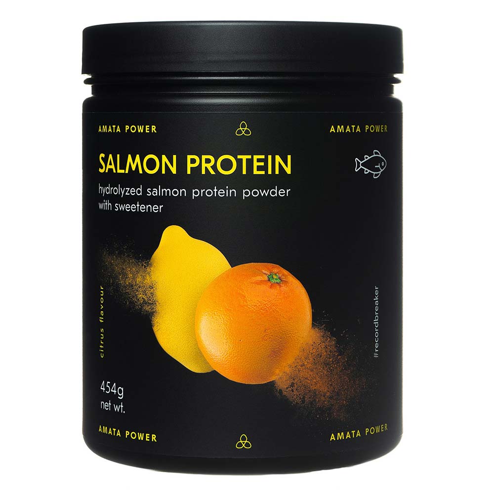 Amata Power Salmon Protein, Citrus, 454 Gm