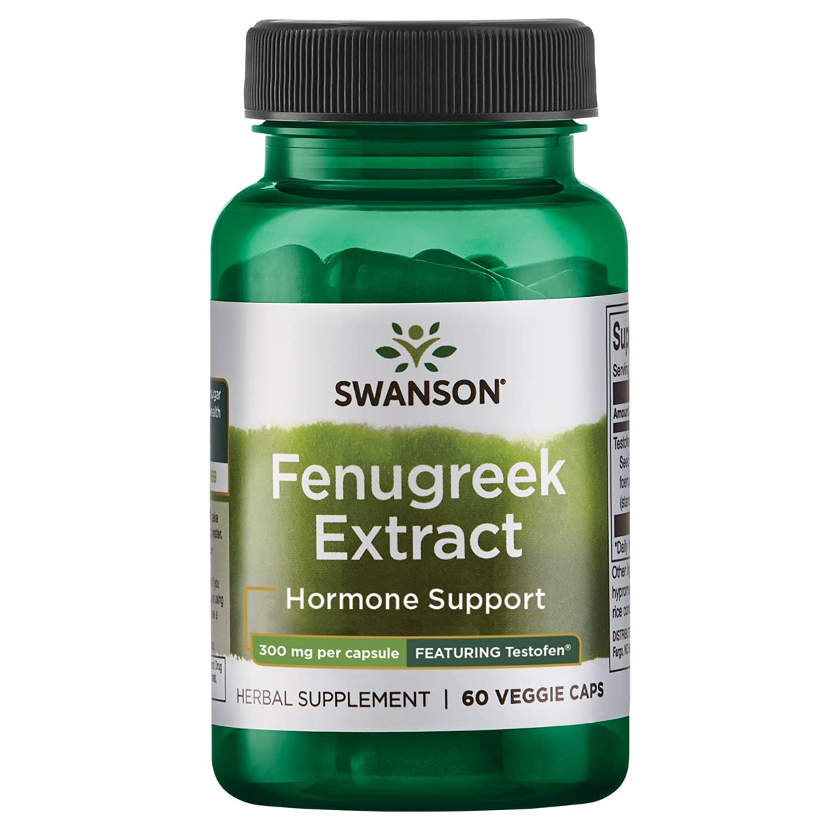Swanson Fenugreek Extract Featuring Testofen 60 Veggie Capsules 300 mg