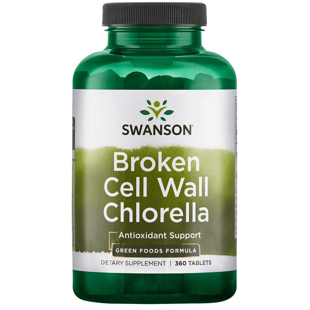 Swanson Broken Cell Wall Chlorella 360 Tablets 500 mg