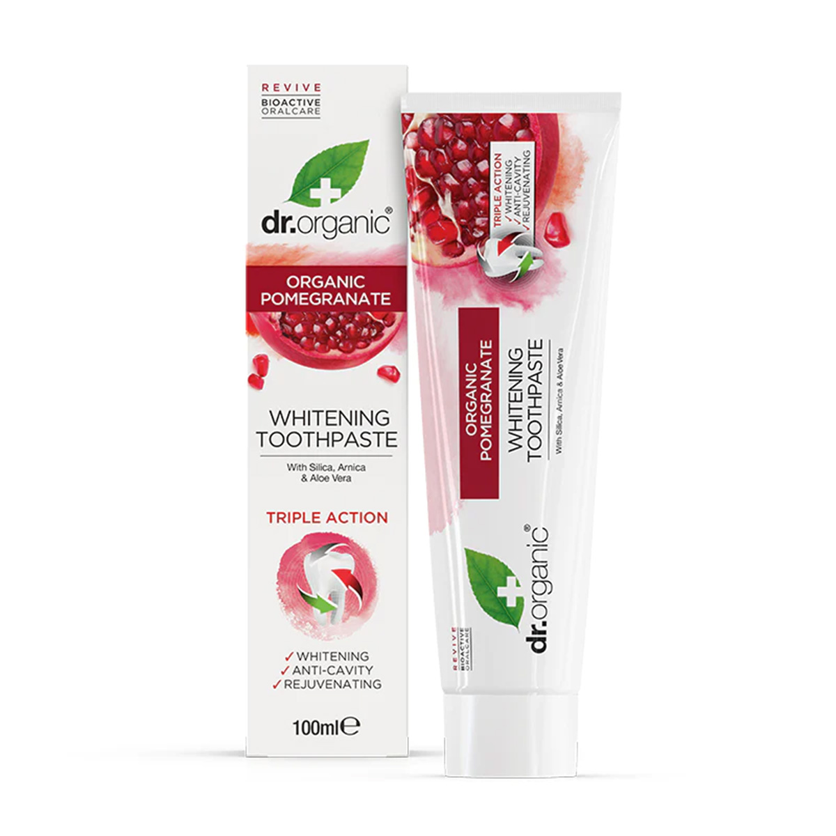 Dr Organic Whitening Toothpaste, Pomegranate, 100 ML