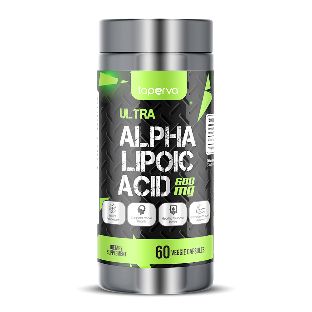 Laperva Ultra Alpha-Lipoic Acid, 60 Veggie Capsules, 600 mg, Potent Antioxidant