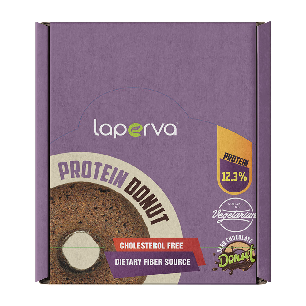Laperva Protein Donut Box of 20 Pieces Dark Chocolate