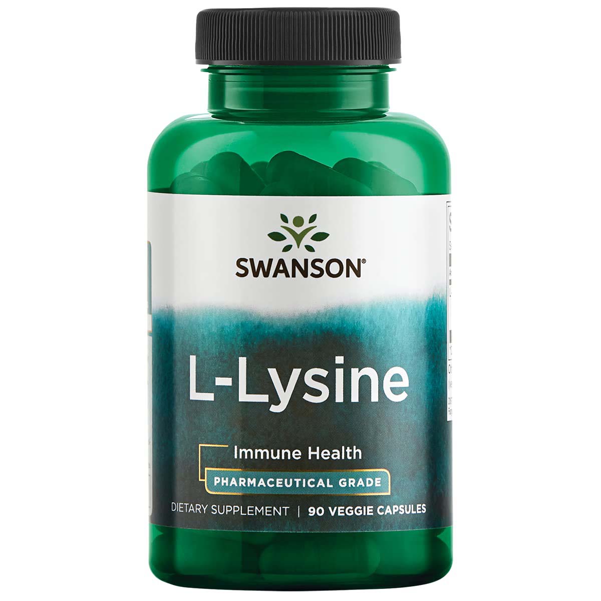 Swanson L Lysine Pharmaceutical Grade 90 Veggie Capsules 500 mg