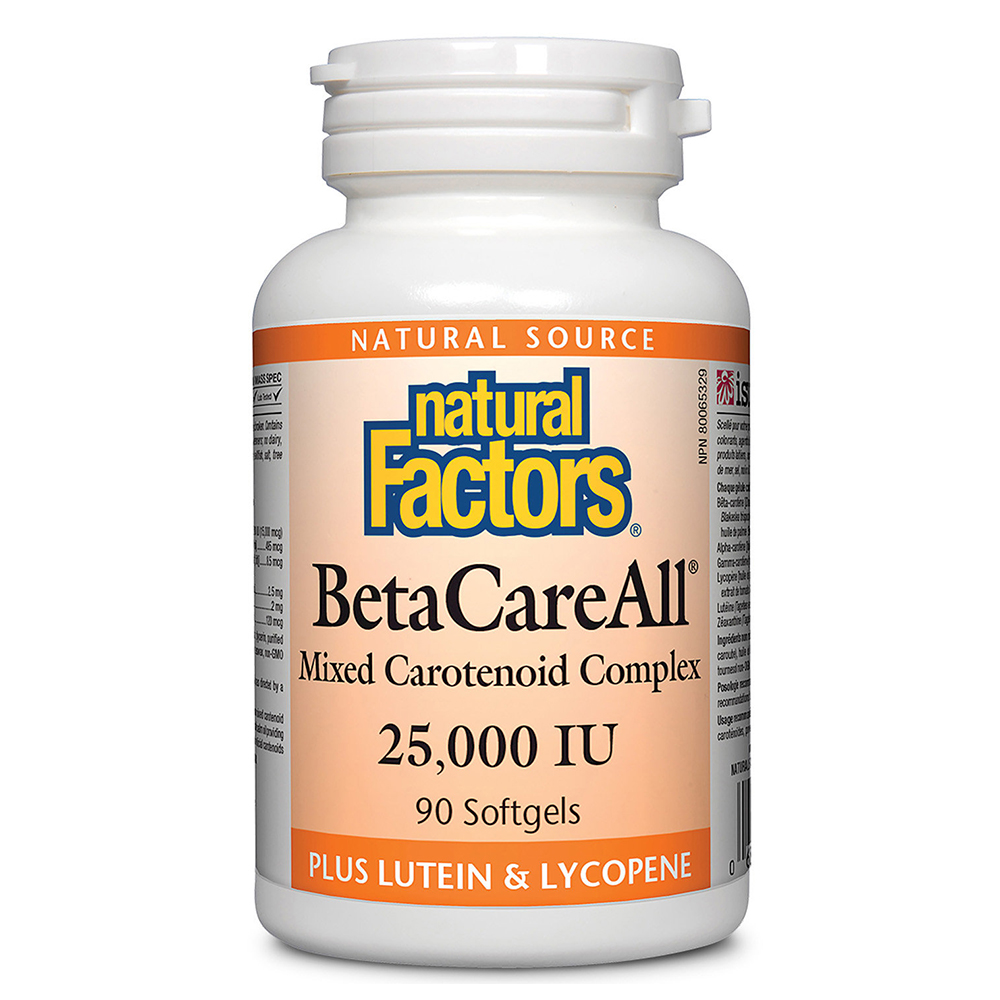 Natural Factors BetaCareAll, 90 Softgels, 25000 IU