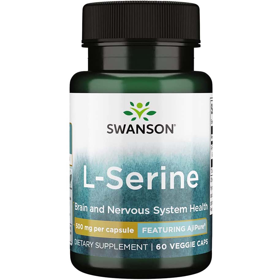 Swanson L-Serine 60 Veggie Capsules 500 mg