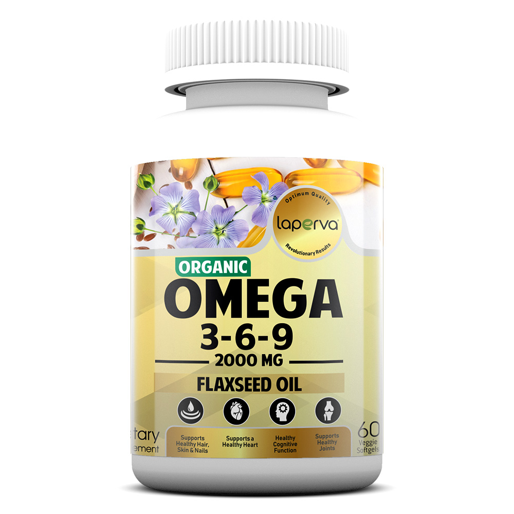 Laperva Organic Omega-3-6-9, 60 Veggie Softgels, 2000 mg