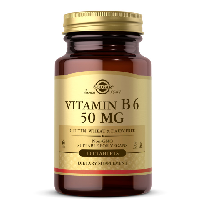 Solgar Vitamin B6, 50 mg, 100 Tablets