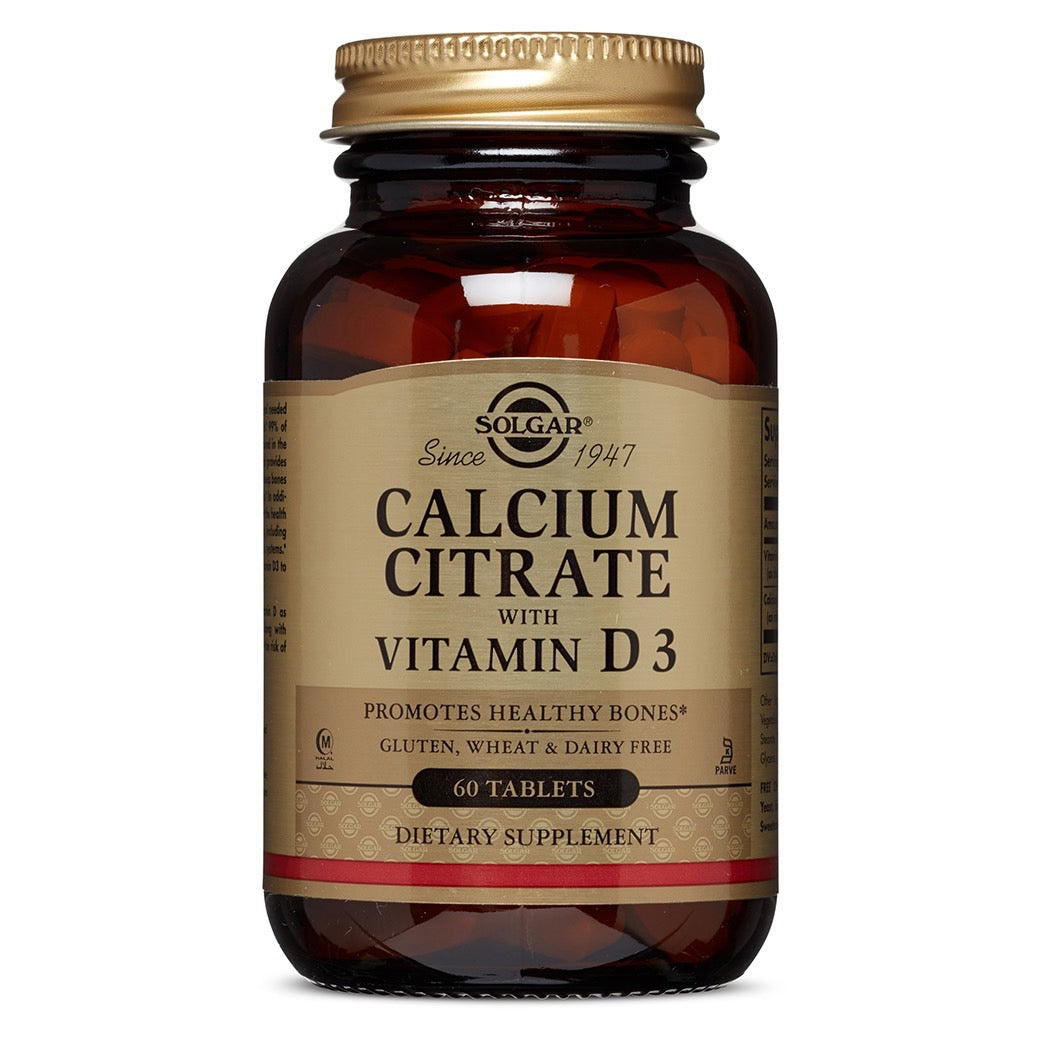 Solgar Calcium Citrate With Vitamin D3 60 Tablets