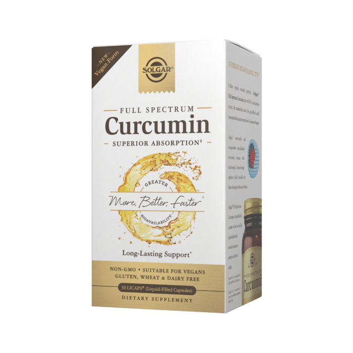 Solgar Full Spectrum Curcumin, 30 Liquid Filled Softgels, Antioxidant Promoter