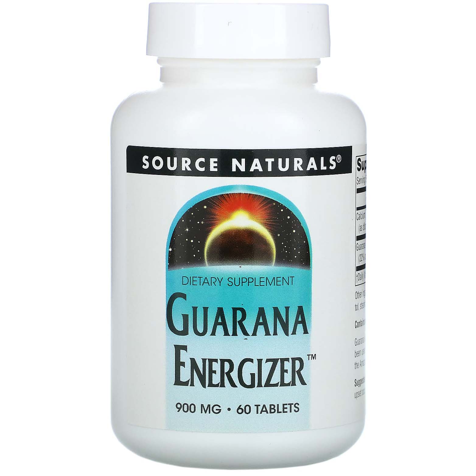 Source Naturals Guarana Energizer 60 Tablets 900 mg