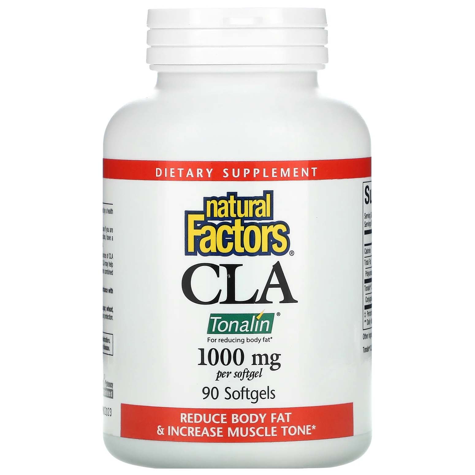Natural Factors Tonalin Cla, 1000 mg, 90 Softgels