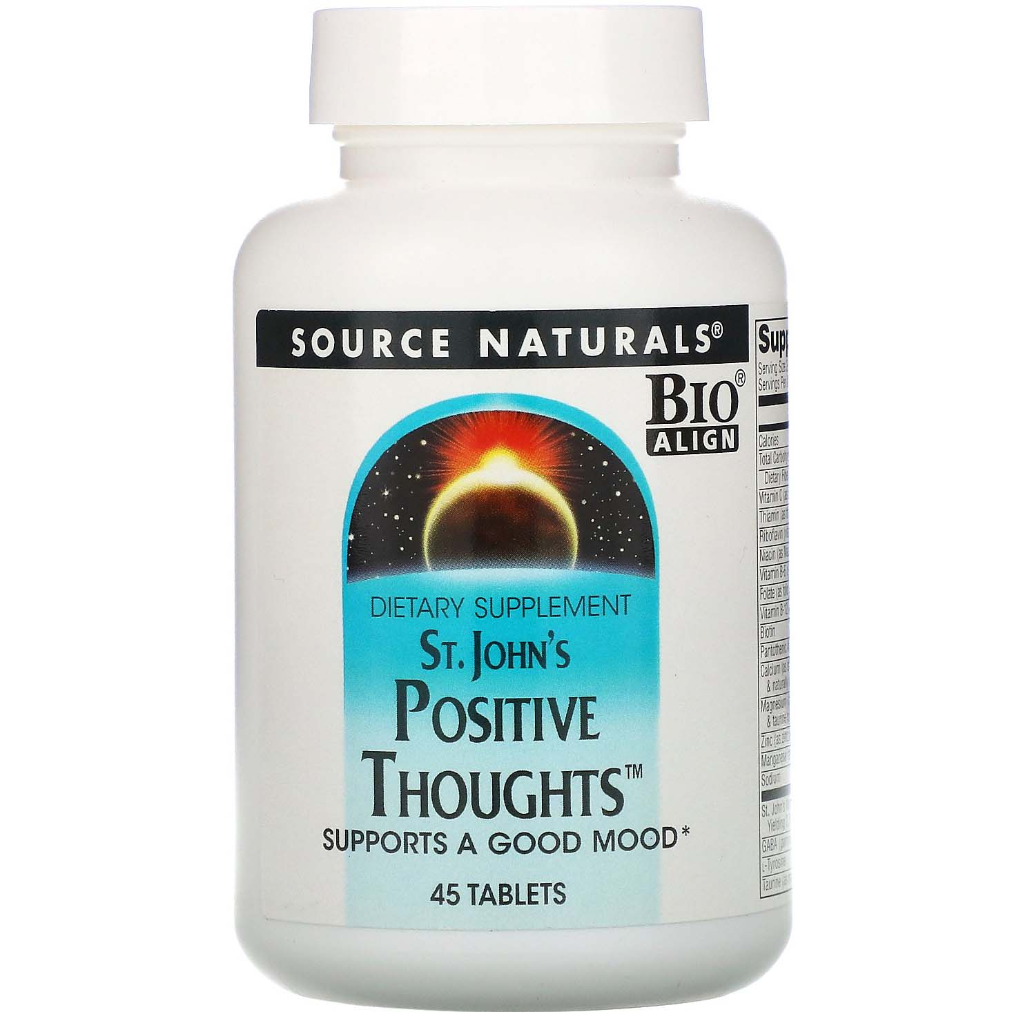 Source Naturals St. John's Positive Thoughts, 45 Tablets
