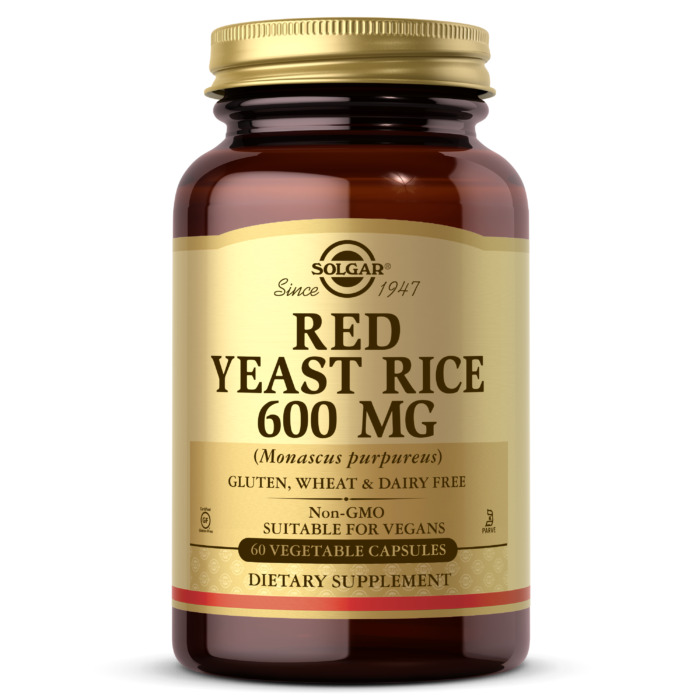Solgar Red Yeast Rice 600 mg 60 Vegetable Capsules