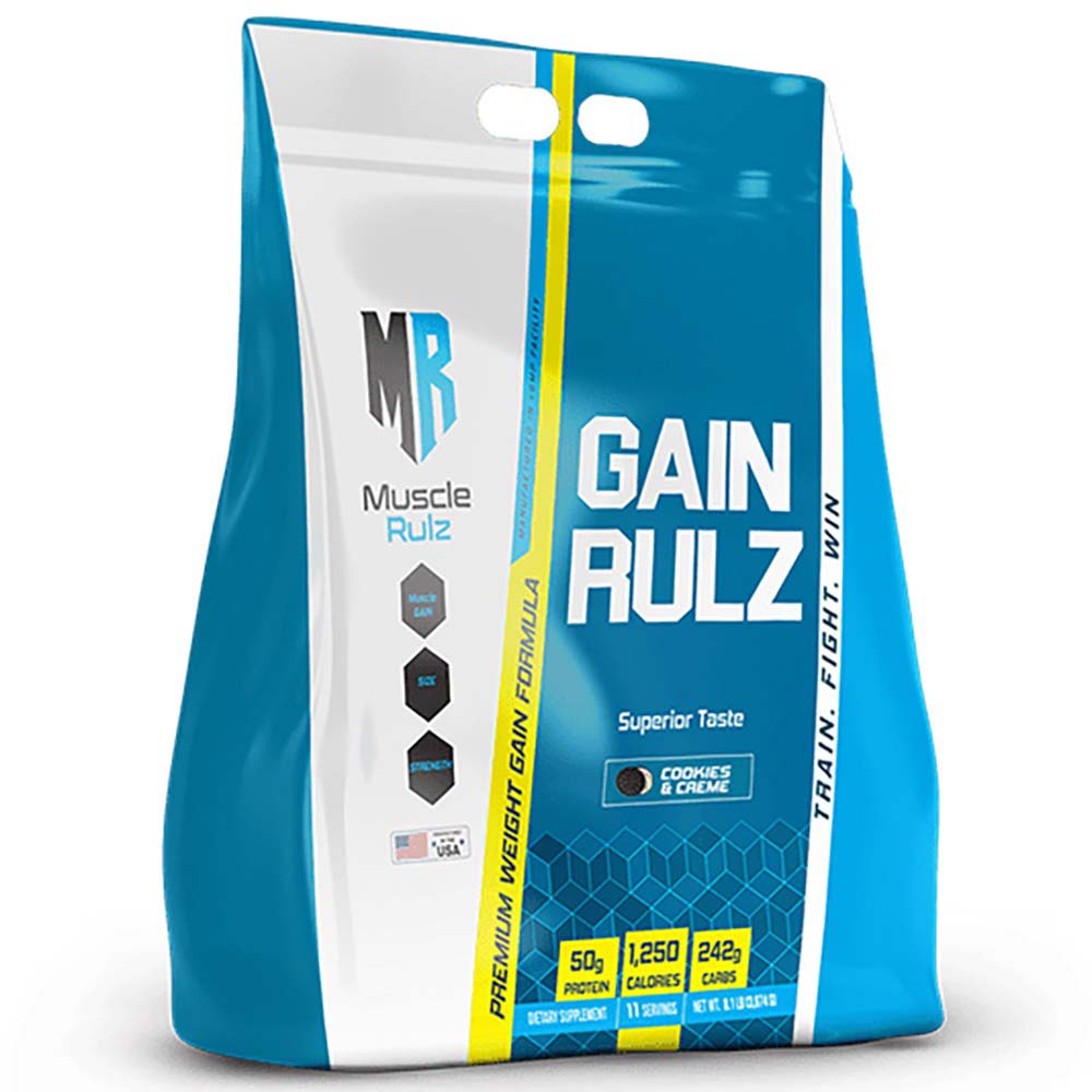 Muscle Rulz Gain Rulz, Cookies and Cream, 8 LB