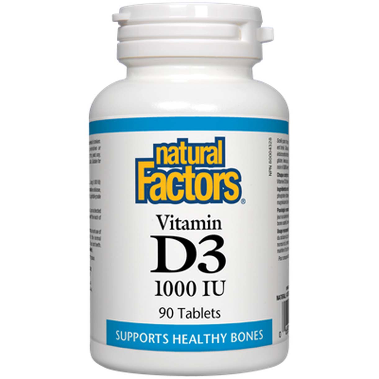 Natural Factors Vitamin D3, 1000 IU, 90 Tablets
