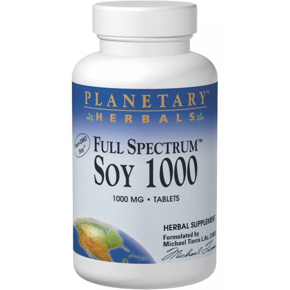 Planetary Herbals Soy 1000 Full Spectrum, 1000 mg, 60 Tablets