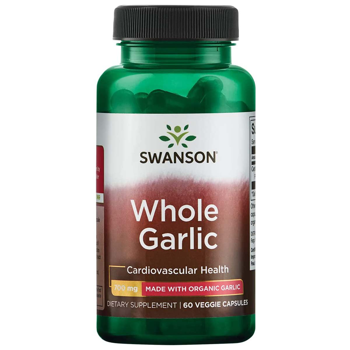 Swanson Whole Garlic, 700 mg, 60 Veggie Capsules