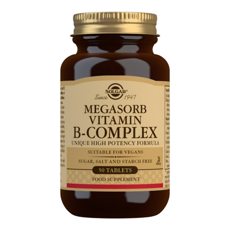 Solgar Megasorb B-complex 50, 50 Tablets
