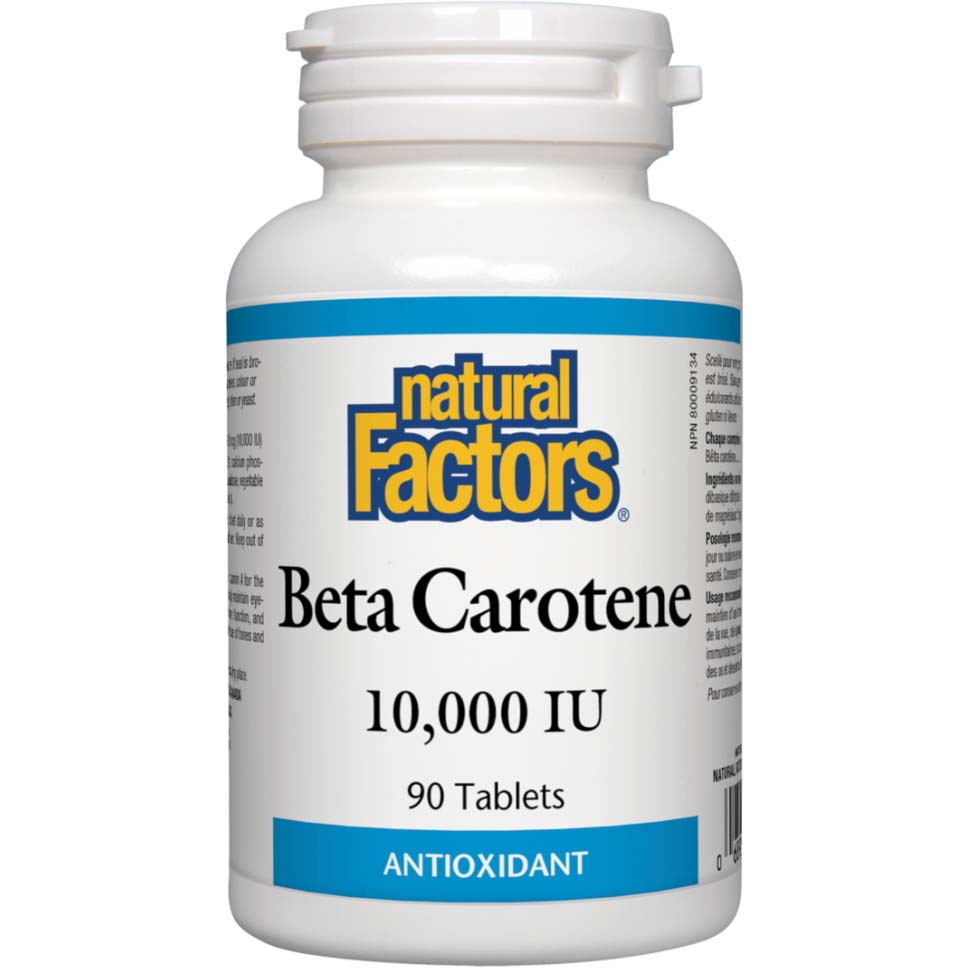 Natural Factors Beta Carotene, 10000 IU, 90 Tablets