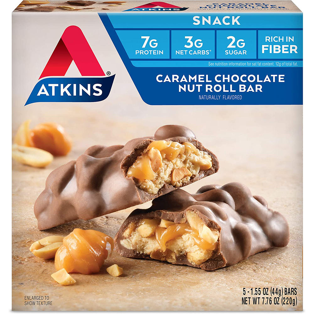 Atkins Snack Bar 44 Gm Caramel Chocolate Nut Roll