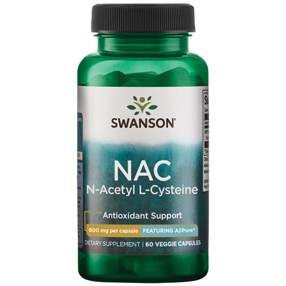 Swanson N-Acetyl Cysteine 60 Veggie Capsules 600 mg