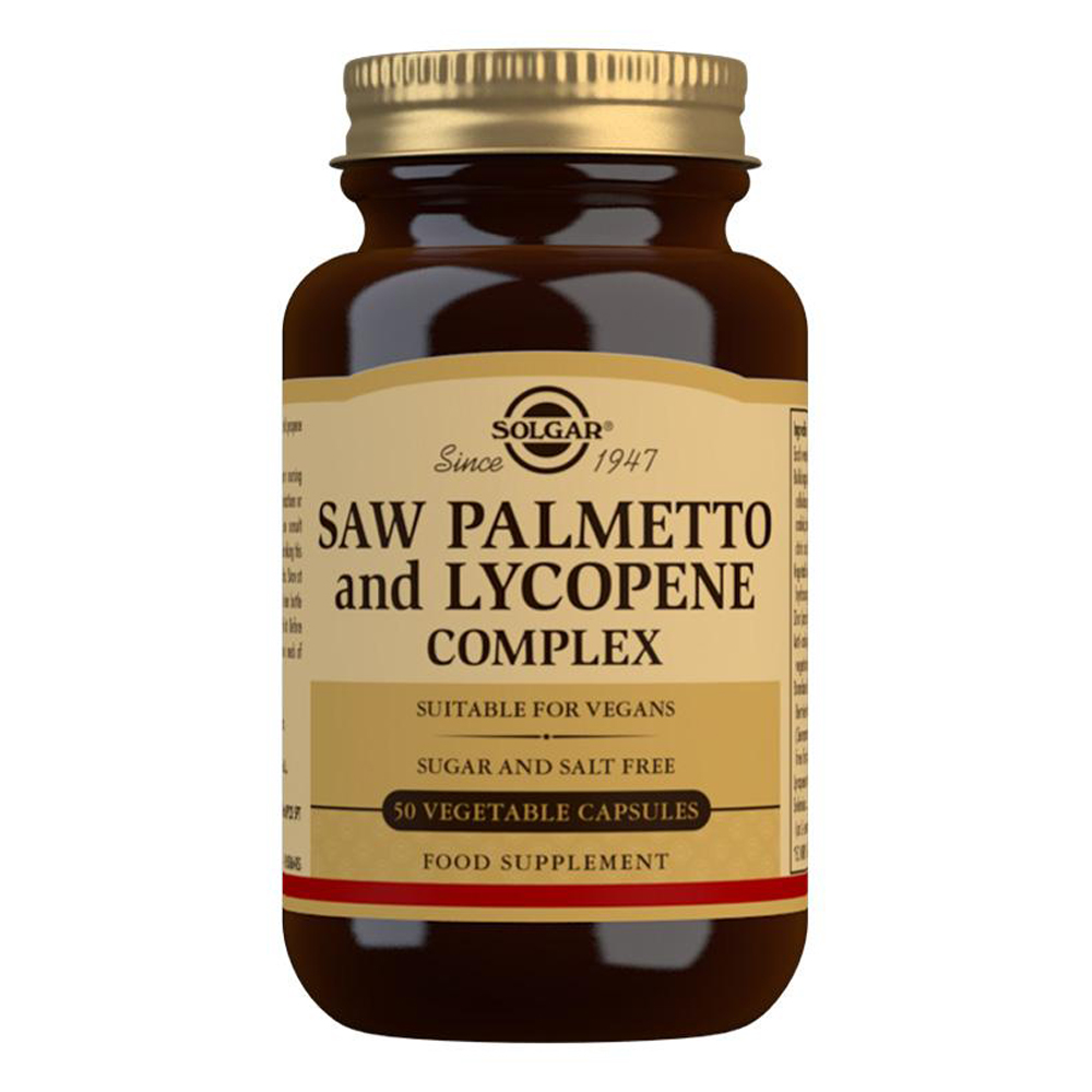 Solgar Saw Palmetto and Lycopene Complex, 50 Vegetable Capsules