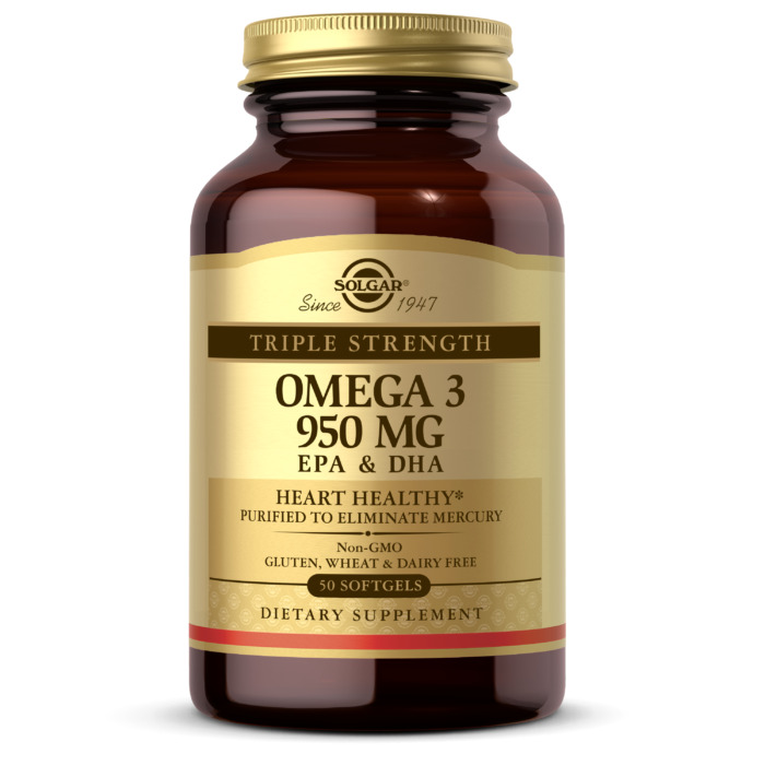 Solgar Triple Strength Omega-3, 950 mg, 50 Softgels