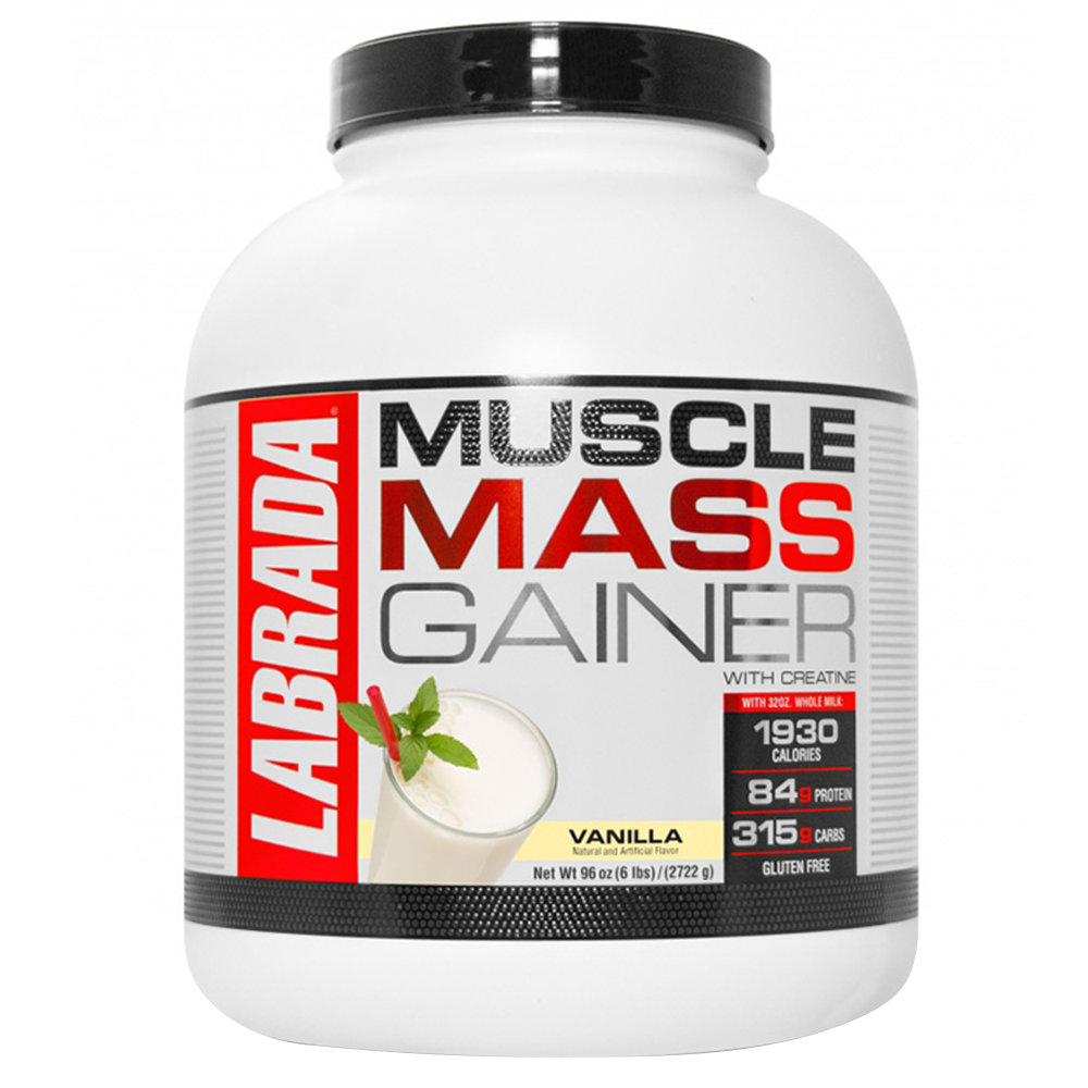 Labrada Nutrition Muscle Mass Gainer, 6 LB, Vanilla