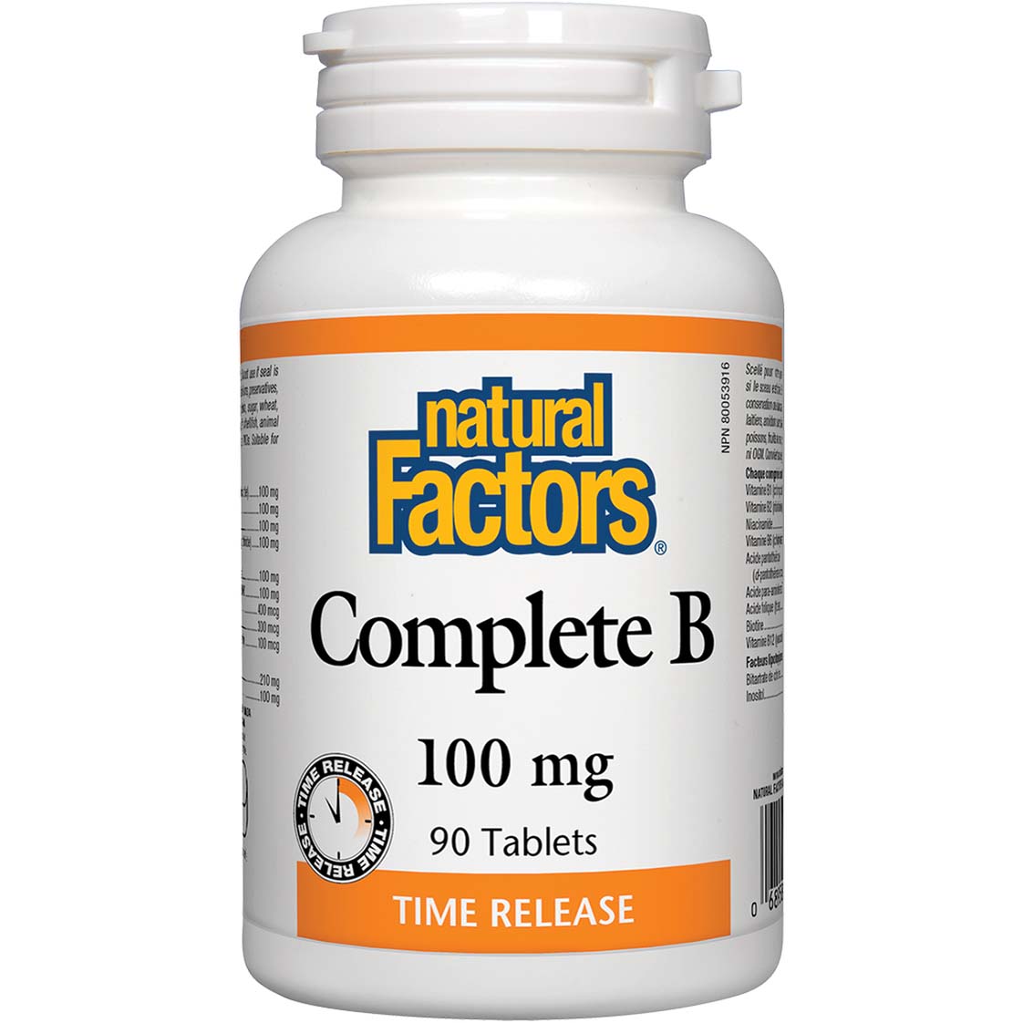 ناتشورال فاكتورز فيتامين ب كومبليت, 100 ملجم, 90 حبة