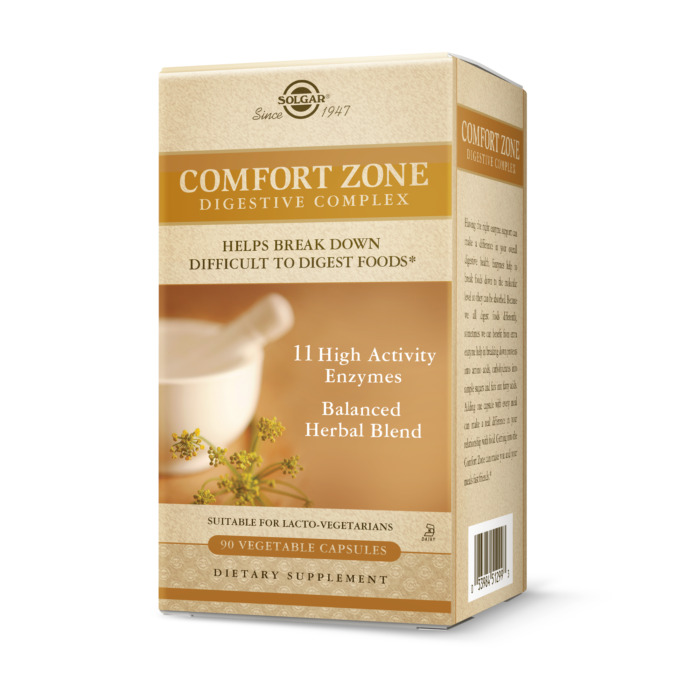 Solgar Comfort Zone Digestive Complex, 90 Vegetable Capsules