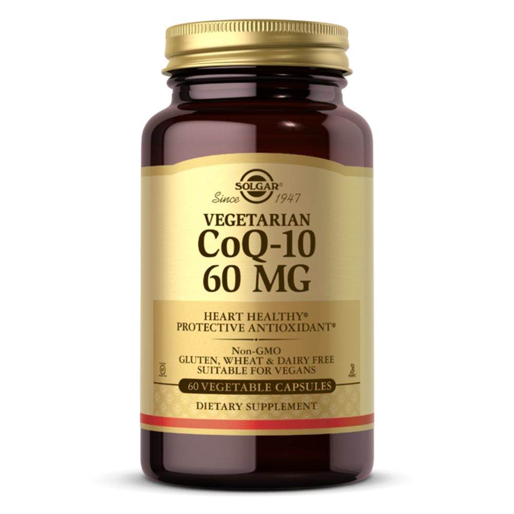 Solgar Vegetarian Coq10, 60 Vegetable Capsules, 60 mg