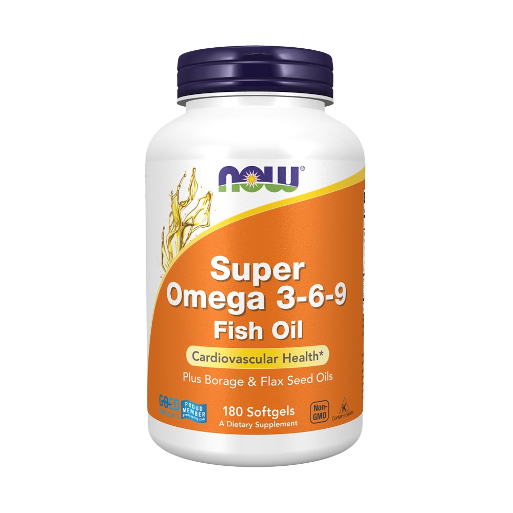 Now Super Omega 3-6-9, 180 Softgels, 1200 mg, Cardiovascular - Main Image