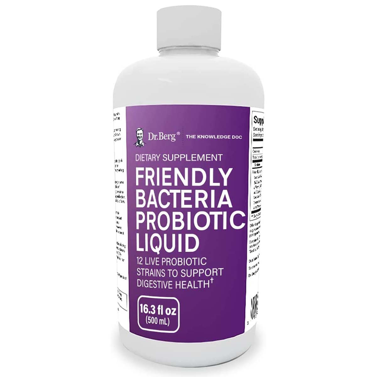 Dr. Berg's Friendly Bacteria Probiotic Liquid, 500 ML