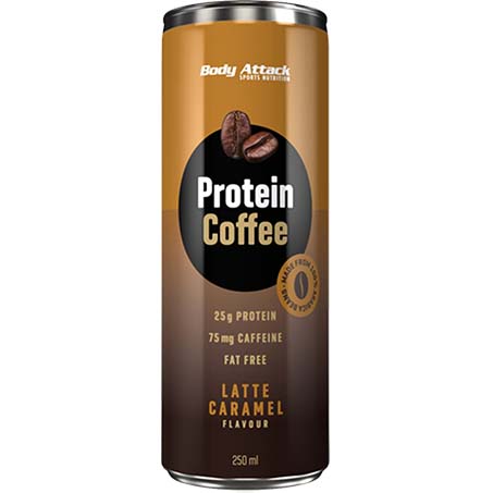 Body Attack Protein Coffee, Latte Caramel, 1 Piece