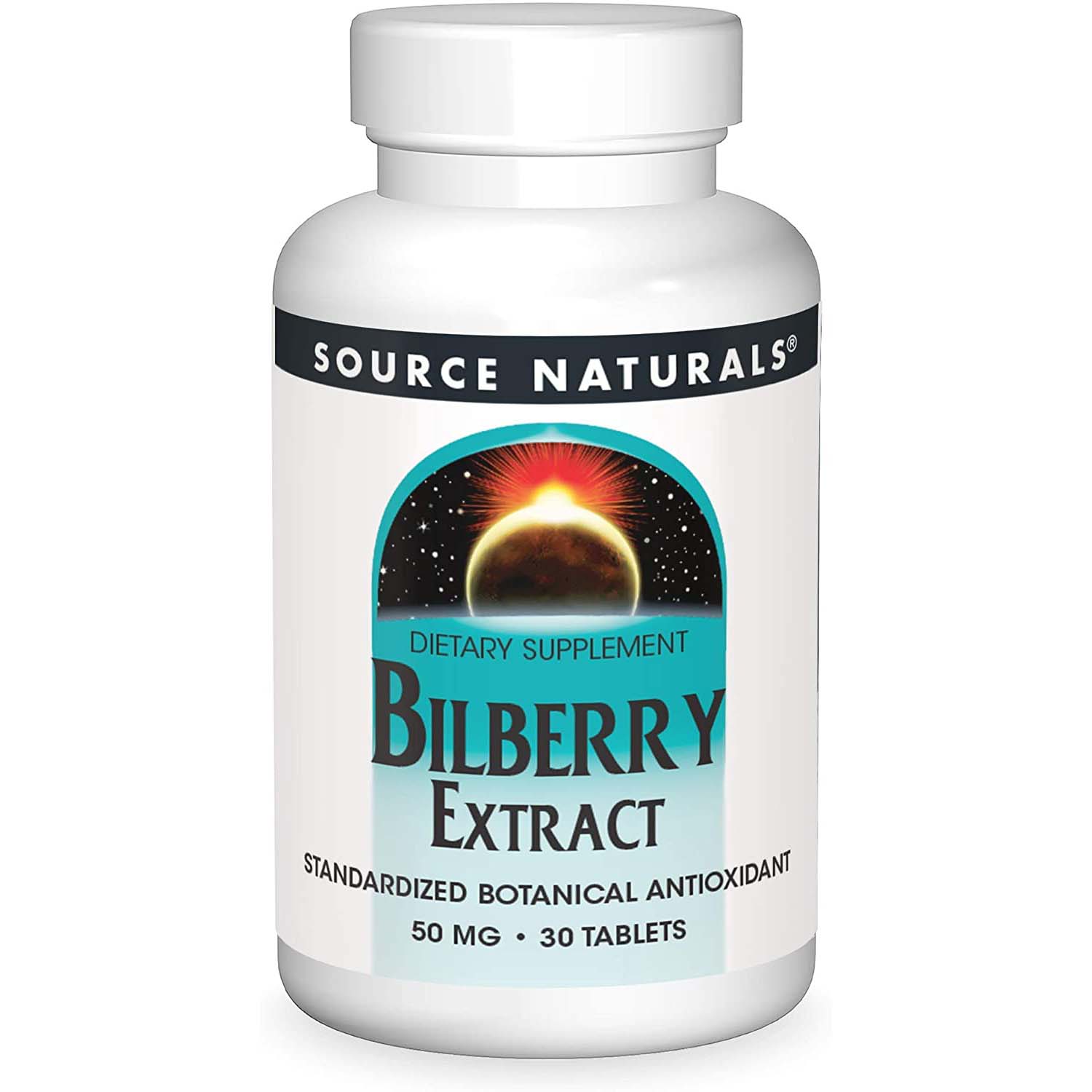 Source Naturals Bilberry Extract, 50 mg, 30 Tablets