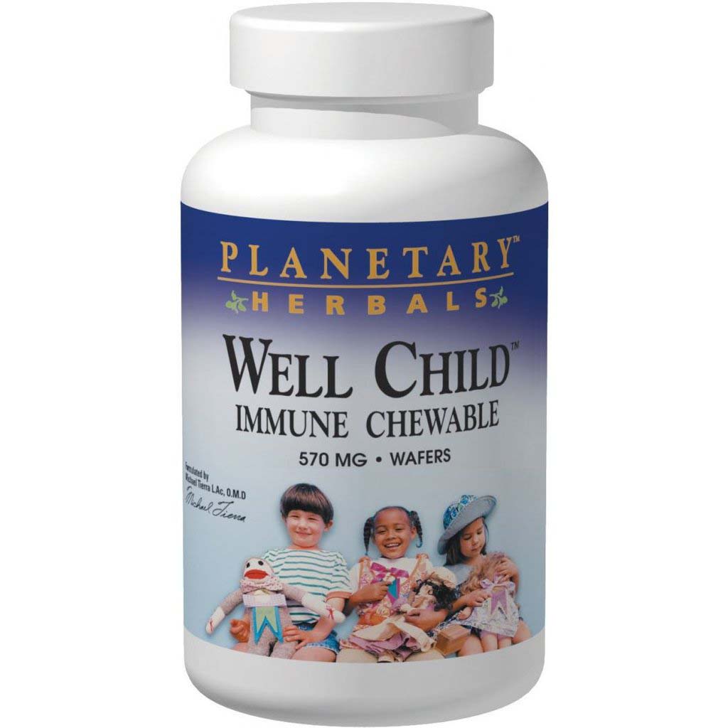 Planetary Herbals Well Child Immune Chewable, 560 mg, 60 Chewable Wafers