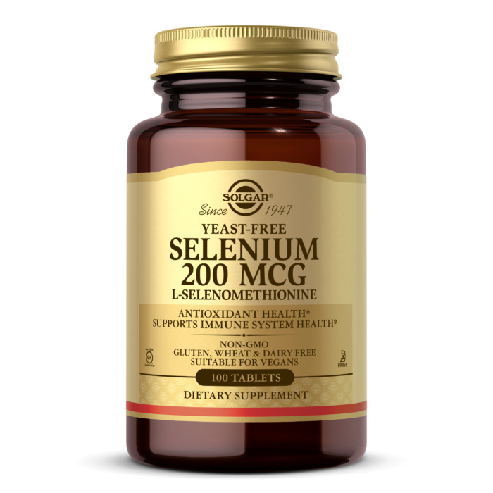 Solgar Yeast-free Selenium 100 Tablets 200 mcg