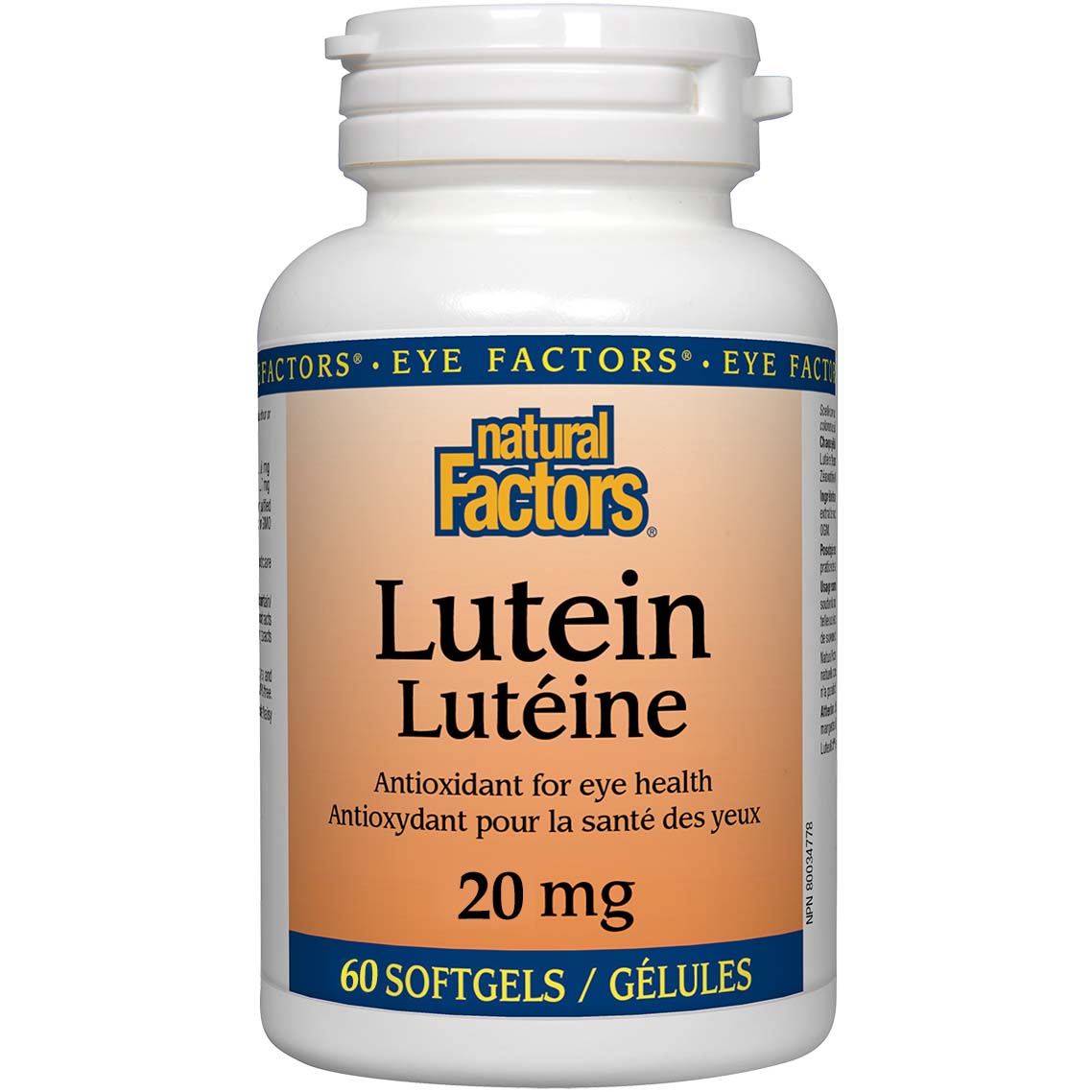 Natural Factors Lutein 60 Softgels 20 mg