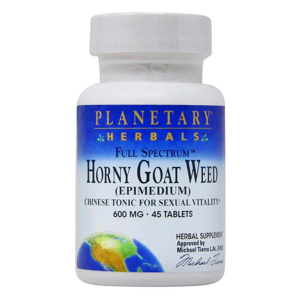 Planetary Herbals Horny Goat Weed Full Spectrum, 600 mg, 45 Tablets