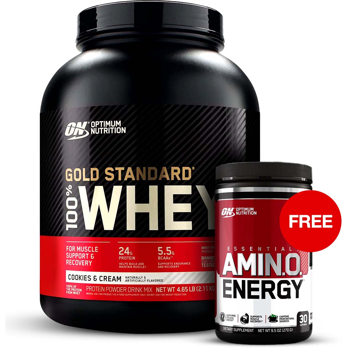 Optimum Nutrition Gold Standard 100% Whey Protein 5 LB Cookies and Cream