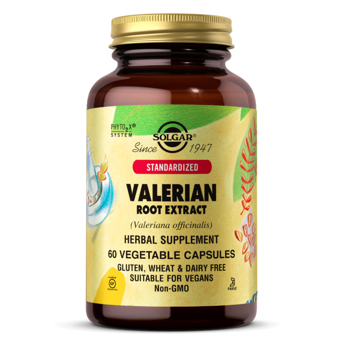 Solgar Standardized Valerian Root Extract, 60 Vegetable Capsules