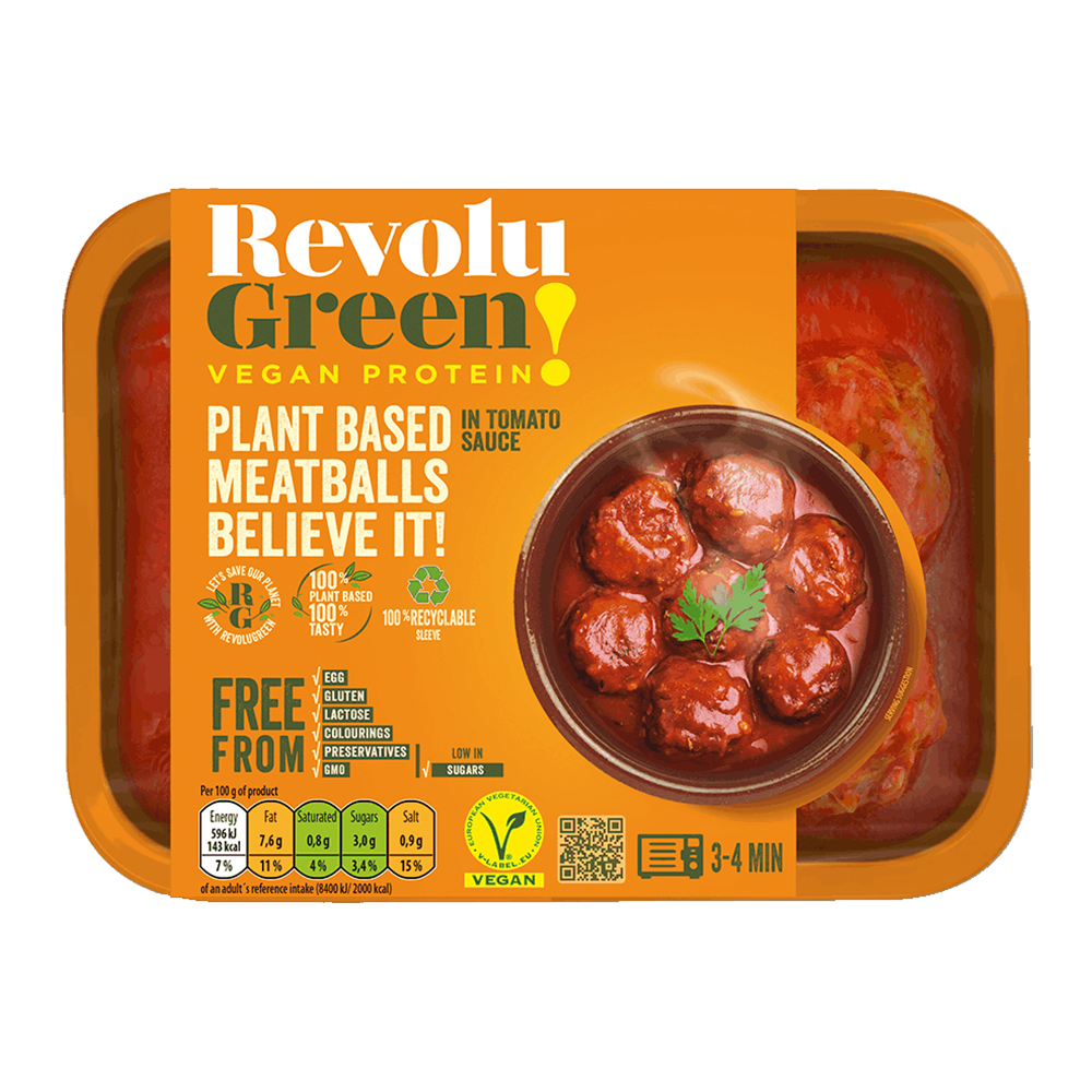 Revolu Green Meatballs In Tomato Sauce 270 Gm