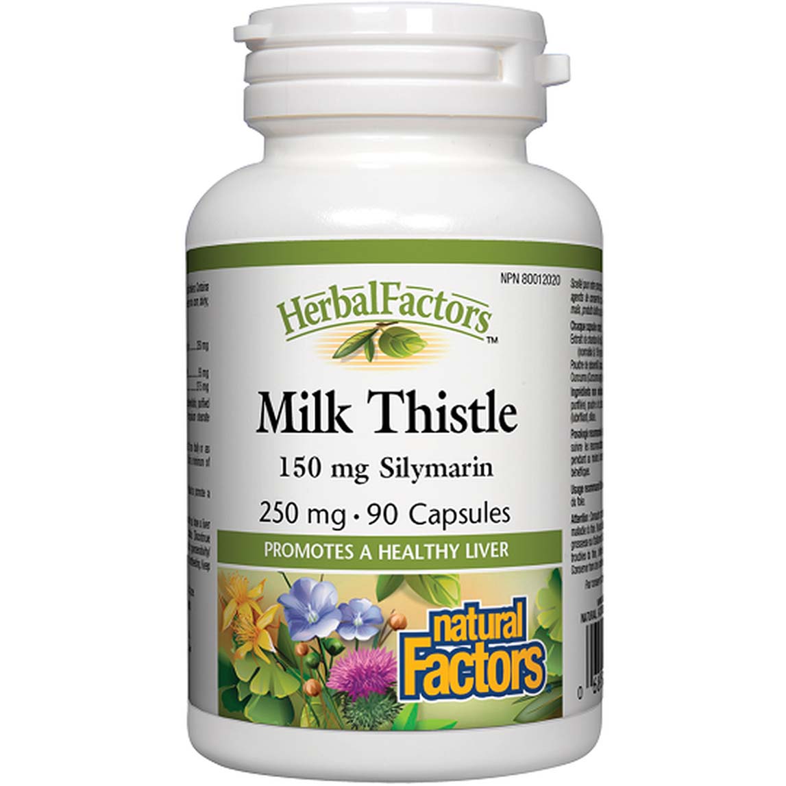 Natural Factors Milk Thistle, 250 mg, 90 Capsules