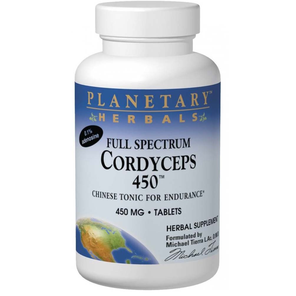 Planetary Herbals Cordyceps Full Spectrum, 450 mg, 60 Tablets