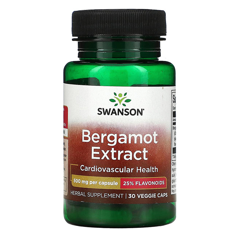 Swanson Bergamot Extract, 30 Veggie Capsules, 500 mg
